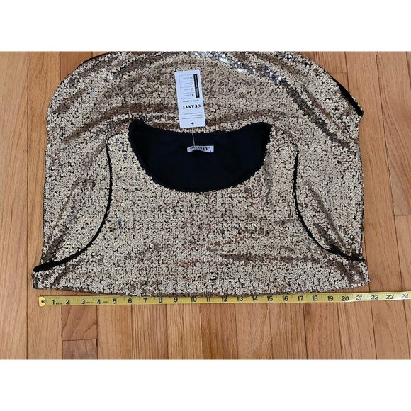 Guanyy Sequin Gold Tank XL Disco Rave - Picture 7 of 8